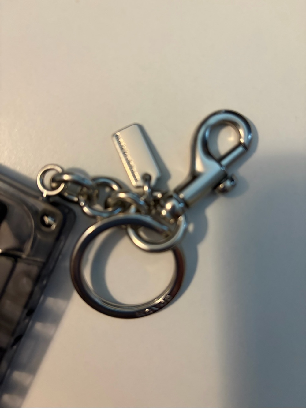 Coach Black Cassette Keychain with Rainbow Stripe - Picture 3 of 3